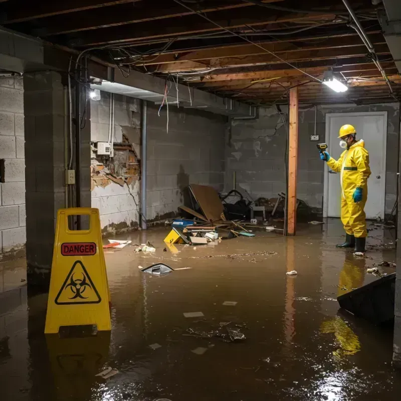 Flooded Basement Electrical Hazard in Vamo, FL Property